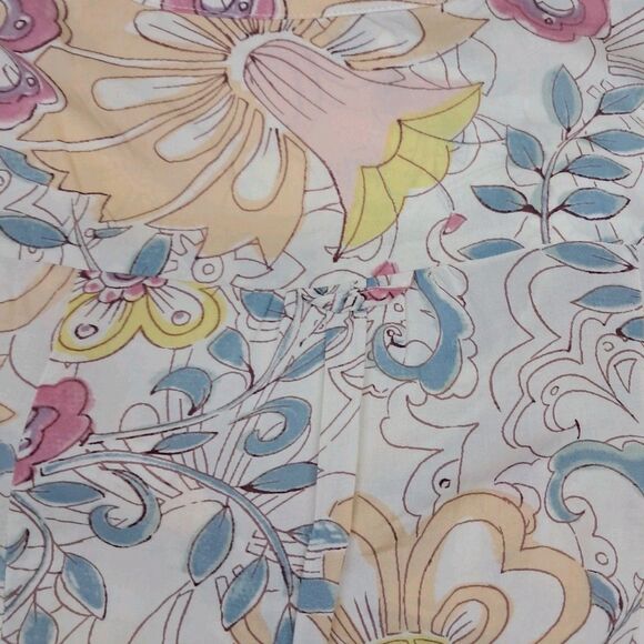 Anthropologie Maeve Laiken Top Women's 6 Popover Pastel Colorful Floral Flowy - Picture 6 of 10